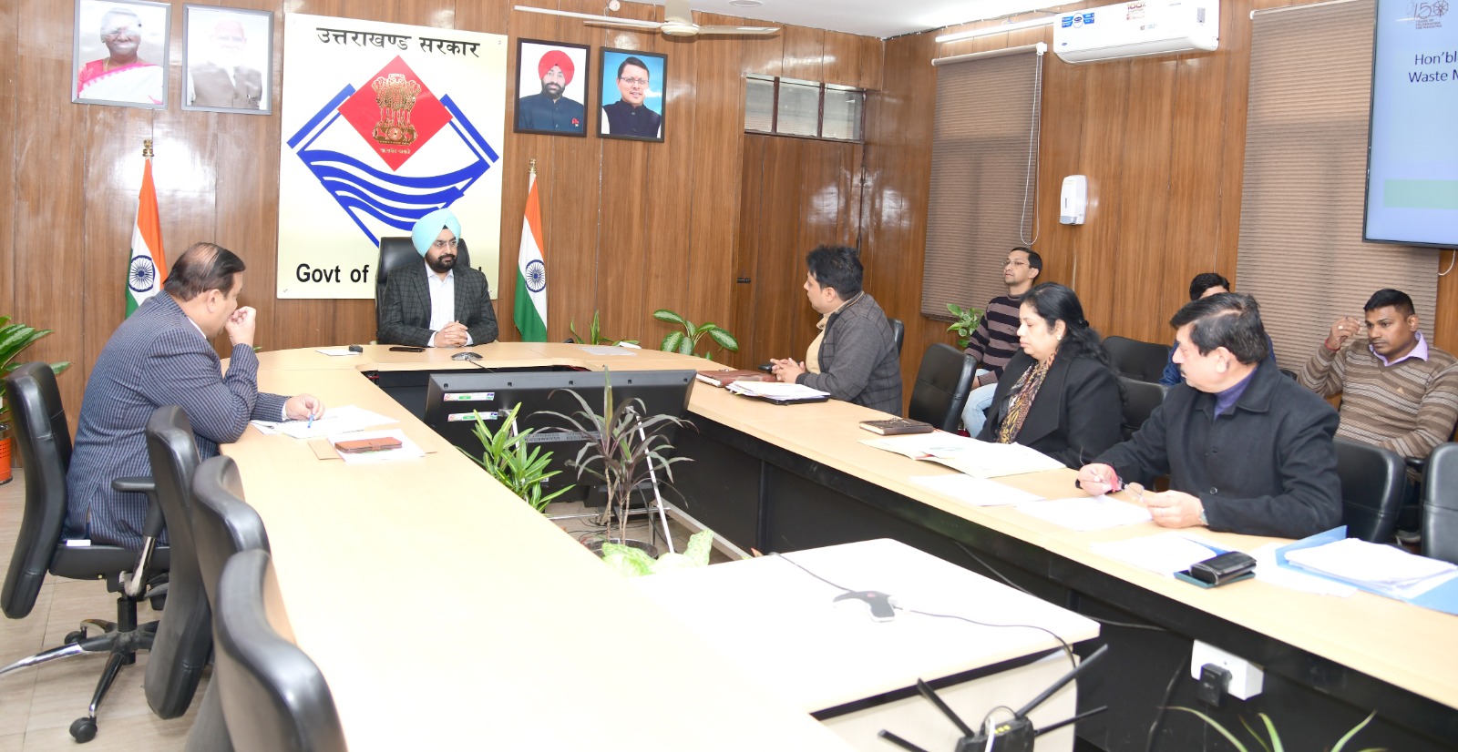 Chief Secretary reviewed the progress of solid waste management works