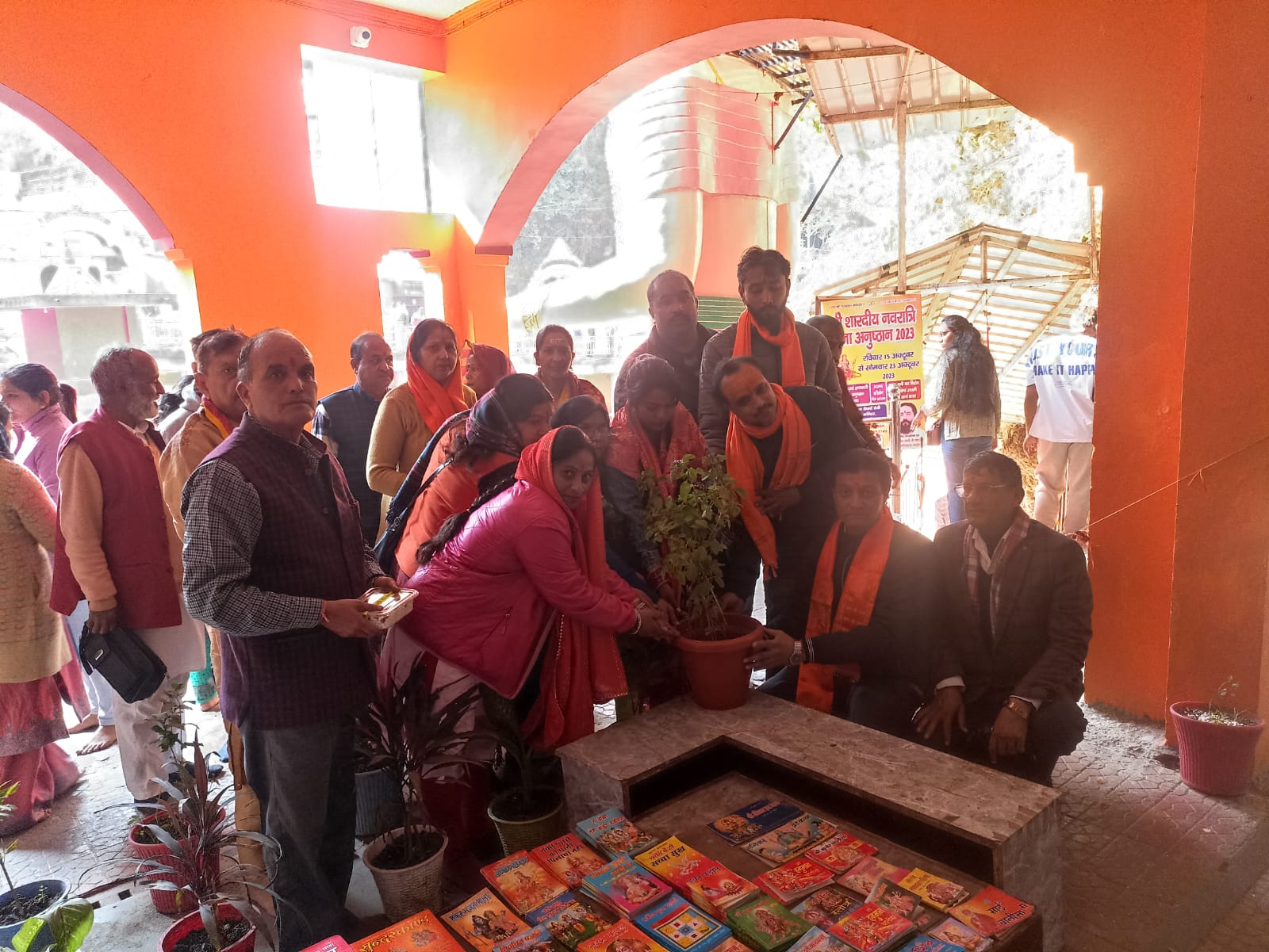 Tulsi worship done in Tapkeshwar Mahadev temple