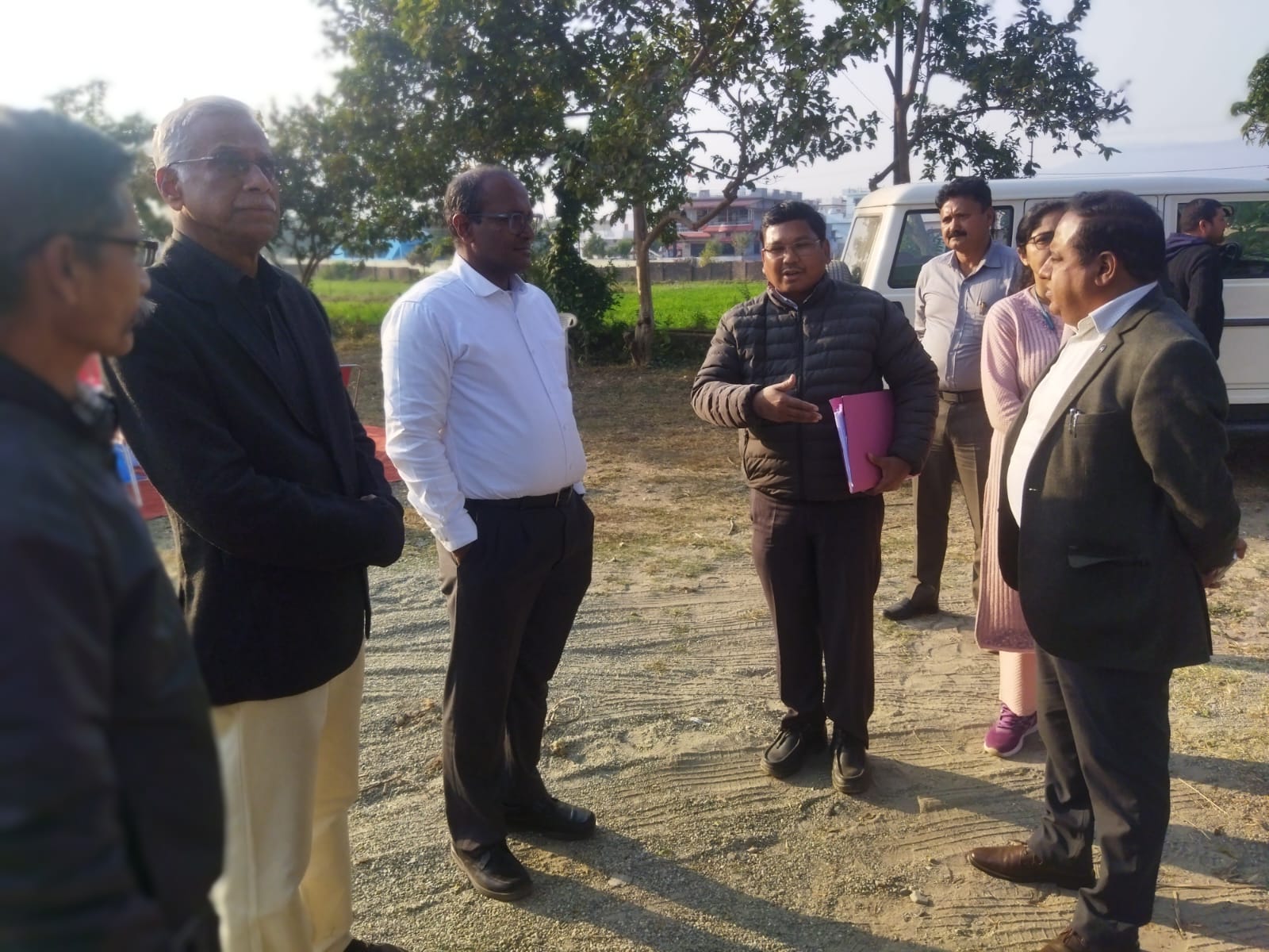 Secretary conducted on-site inspection of schemes of Cooperative Department, Fisheries Department and Dairy Department