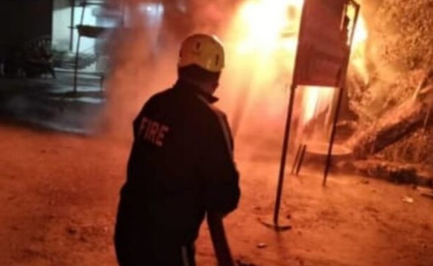 Fire breaks out in tire shop, goods worth thousands destroyed