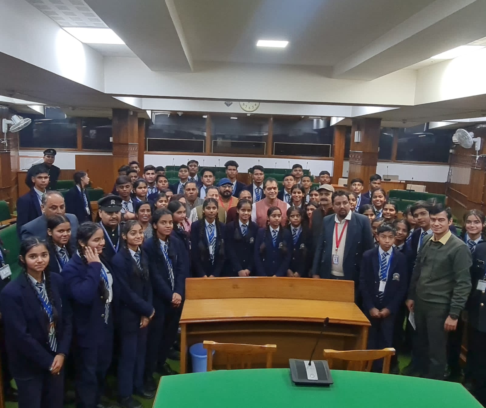 A group of students of Kaushik Public School, Imlikheda, Haridwar reached the Legislative Assembly in Dehradun for an educational tour.