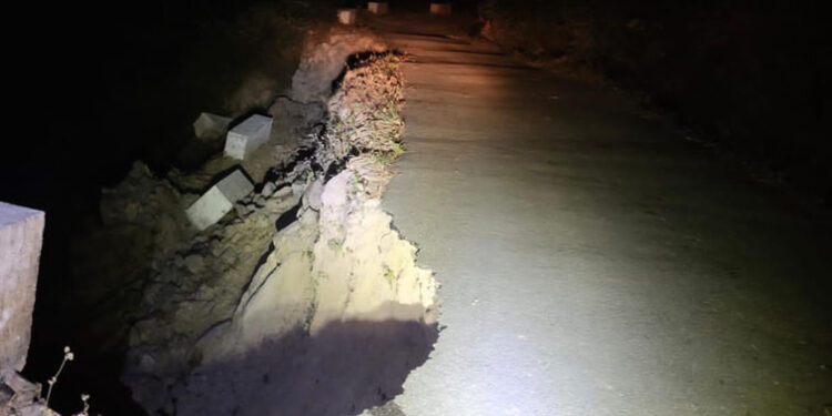 Damaged road becomes cause of problems for drivers