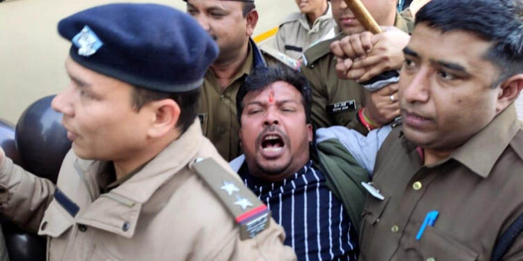 Black balloons were released in the air during CM's visit, Youth Congress workers arrested