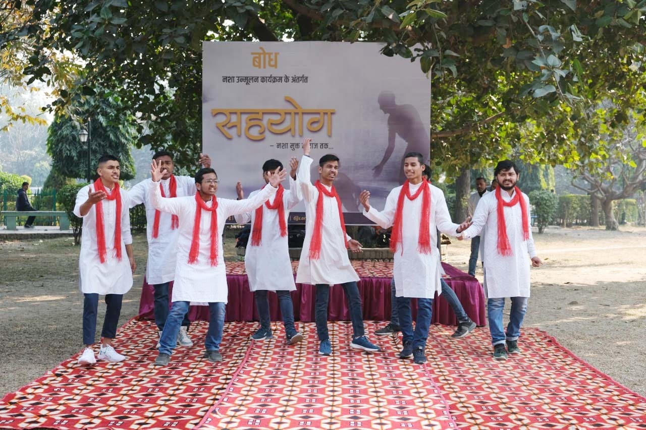 Youth were inspired not to take drugs through street drama.