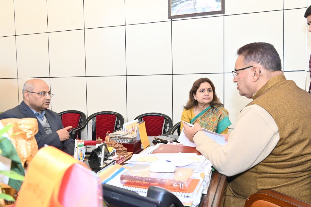 Rural Development Department Minister Joshi took a review meeting.