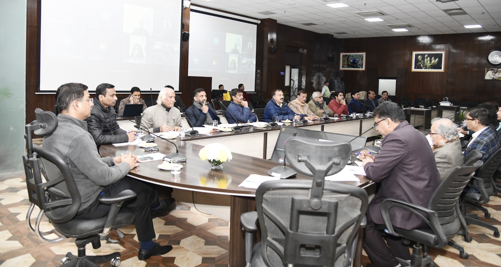 A meeting was held to discuss the country's first yoga policy.