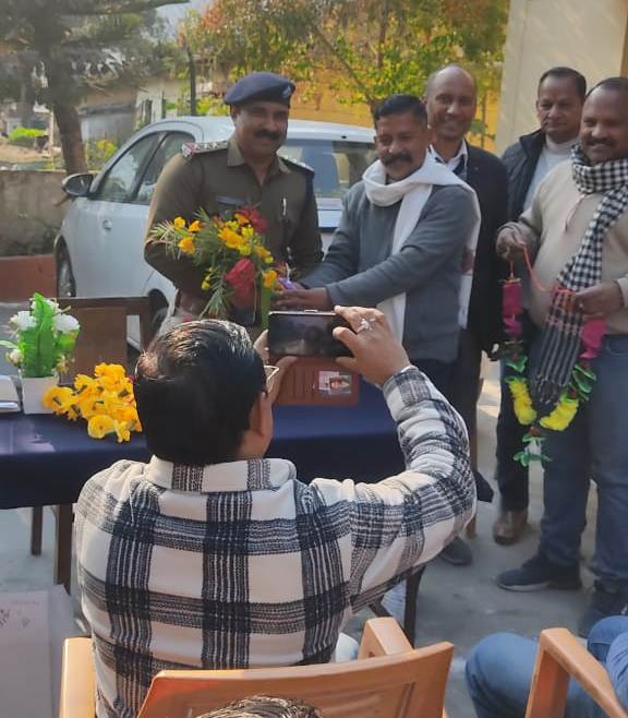 Inspector Dinesh Kumar took charge of Police Station Head Dharasu