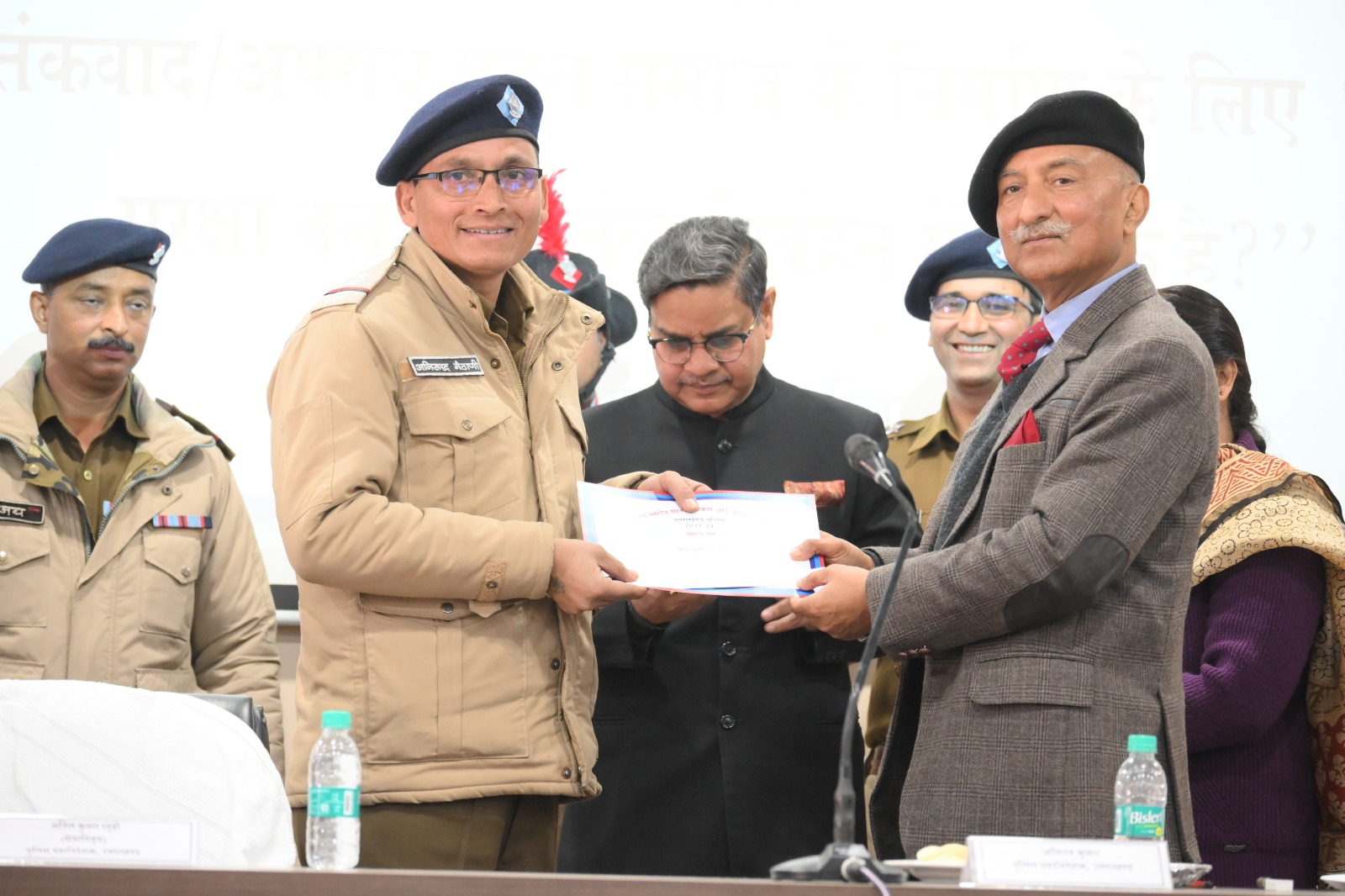 U.N. in the state level debate competition on human rights. Anirudh Maithani got first place