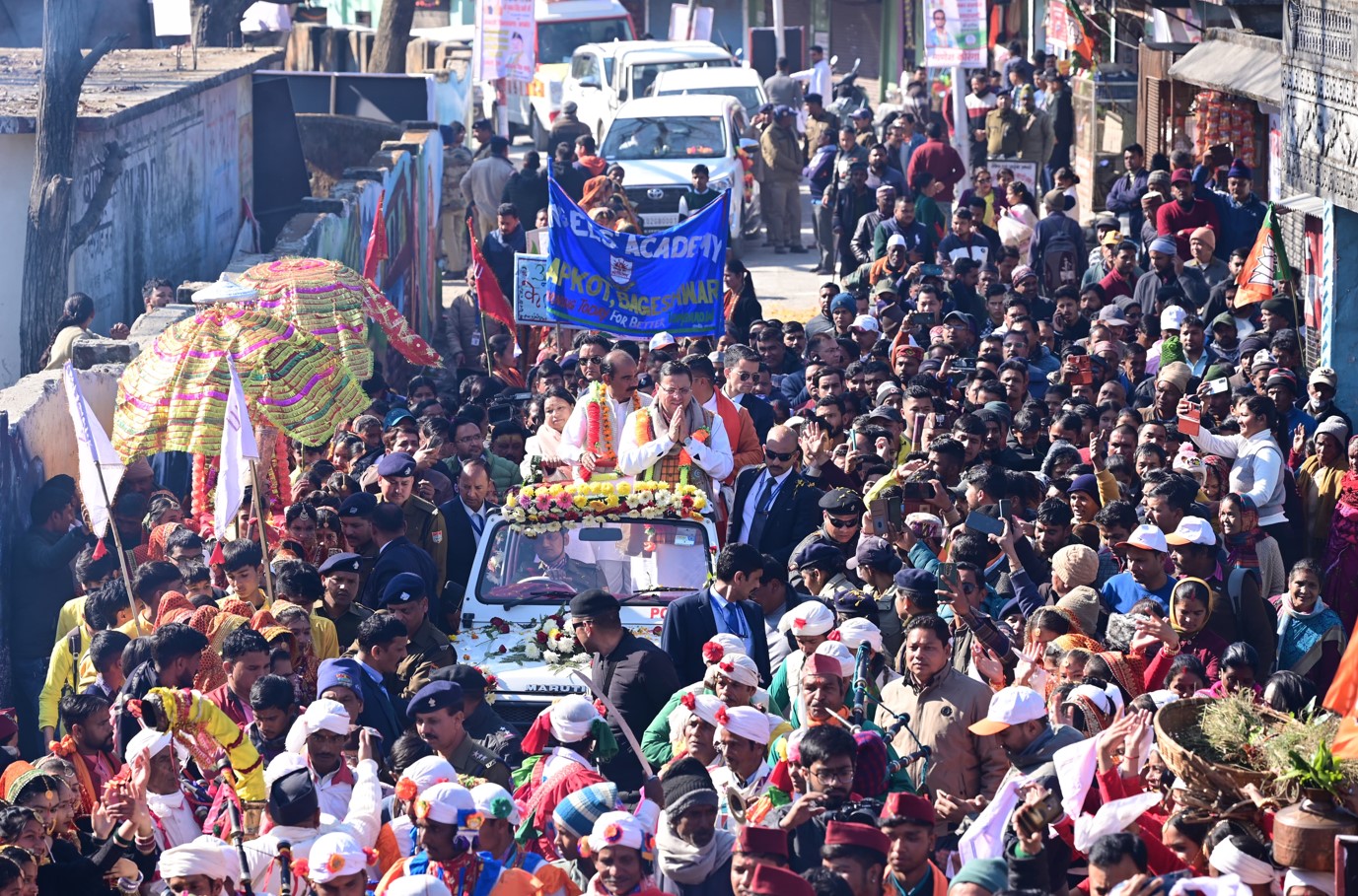 CM Dhami participated in road show in Kapkot