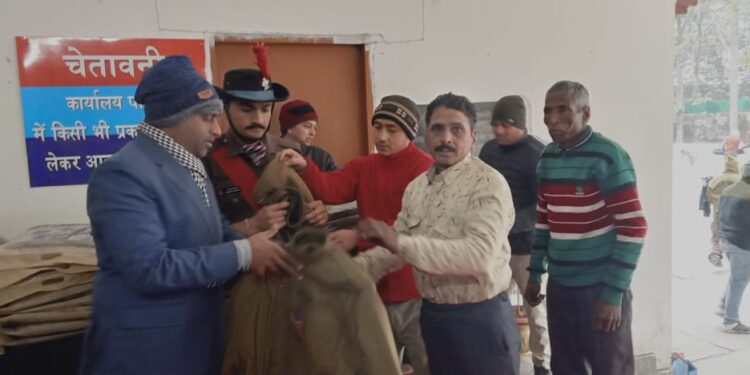 SSP distributed warm caps and jackets to 512 village guards