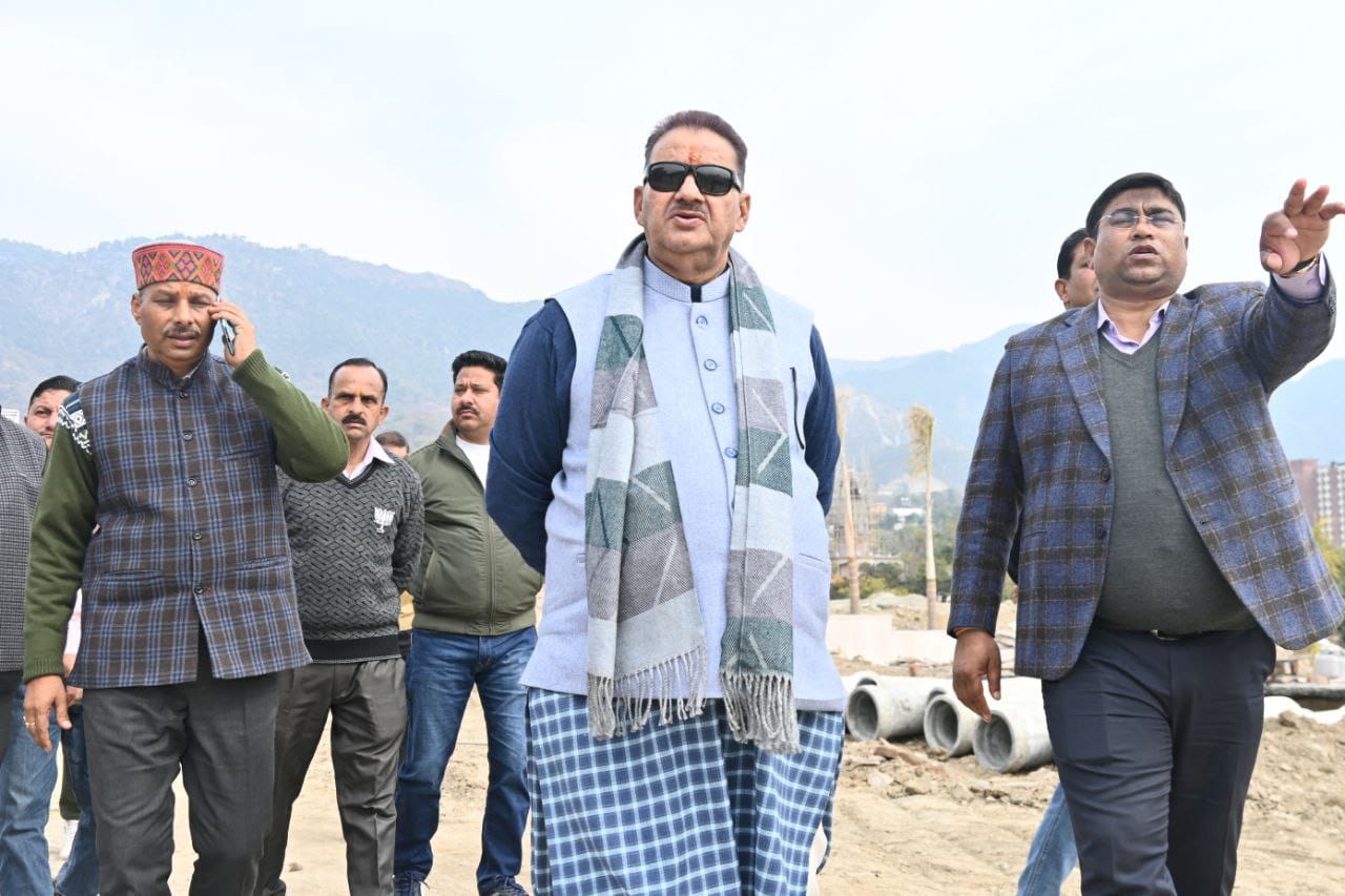 Minister Joshi inspected the military base under construction
