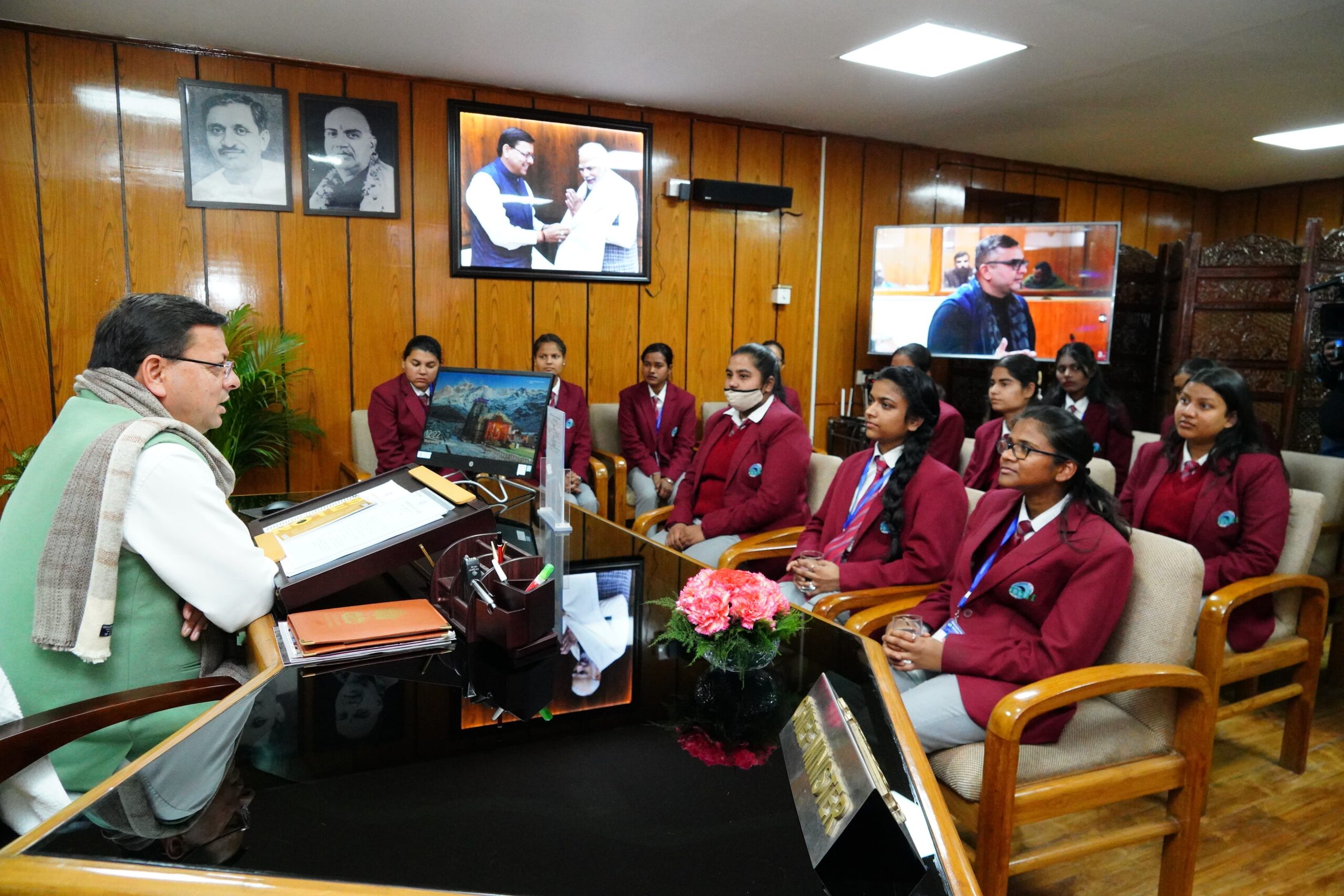 MIT students who came to watch the assembly proceedings met the CM