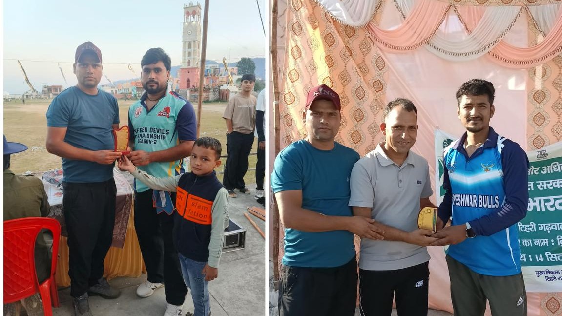 Spectators witnessed thrilling cricket in the free quarter mega matches of Mahadev Cricket Club Tehri.