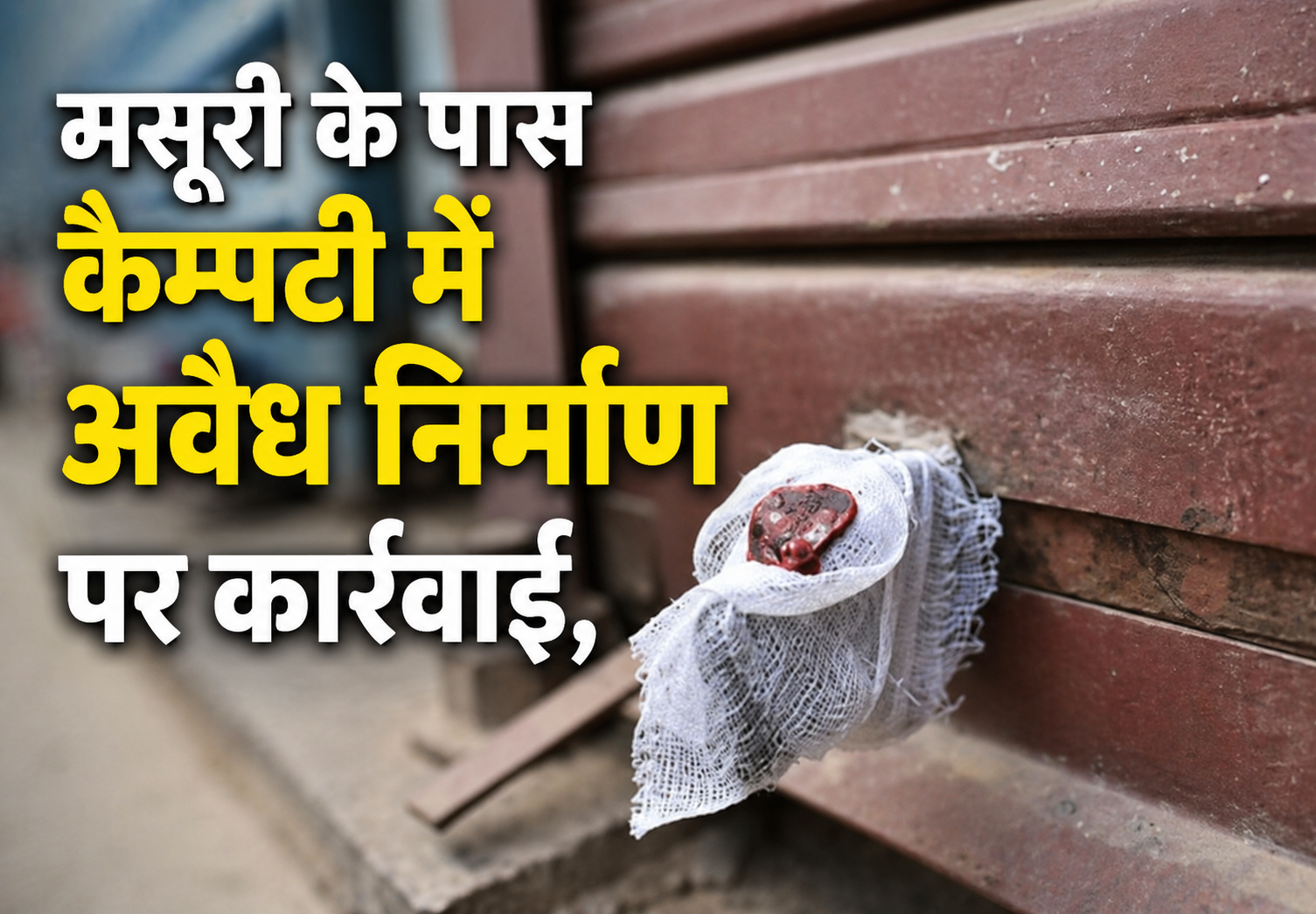 Illegal construction in Kamptee, near Mussoorie, is cracked down on, two buildings sealed; protests and accusations heat up the atmosphere.