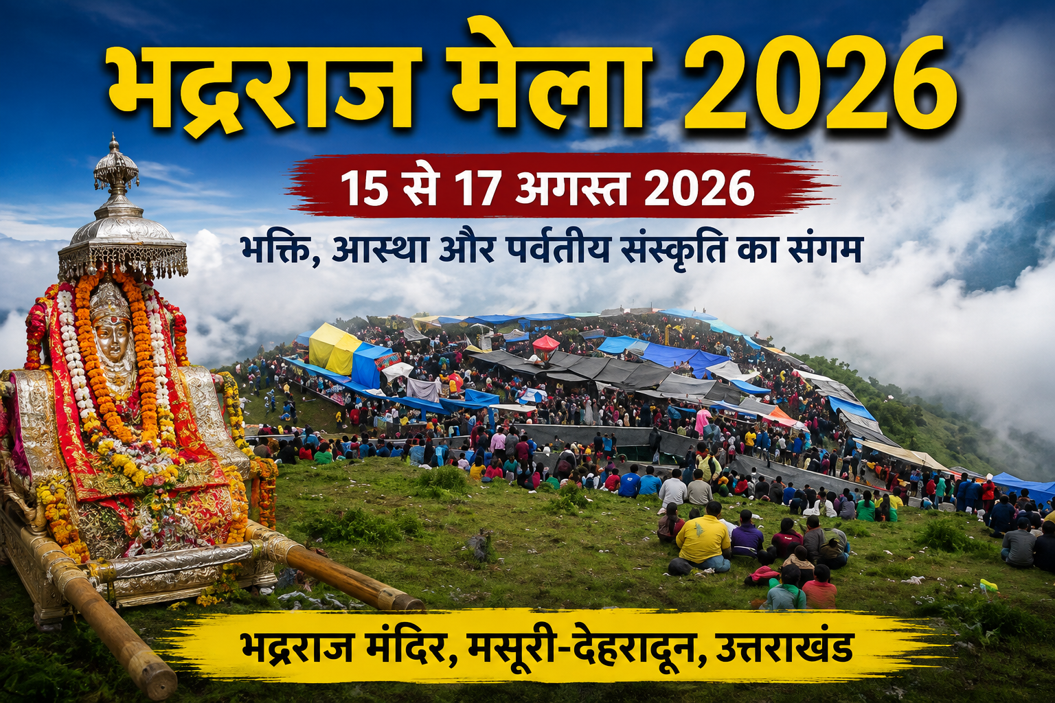 Bhadraraj Fair 2026: Fair inaugurated with traditional rituals; devotees throng to catch a glimpse of the *Doli*.